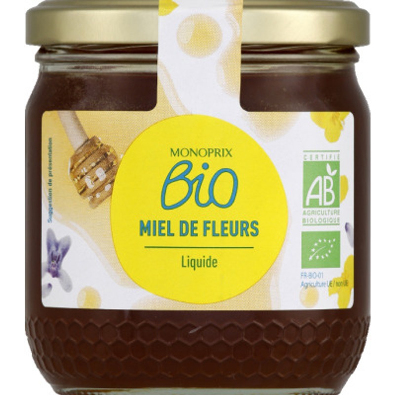Monoprix Bio Miel de Fleurs Liquide 500g