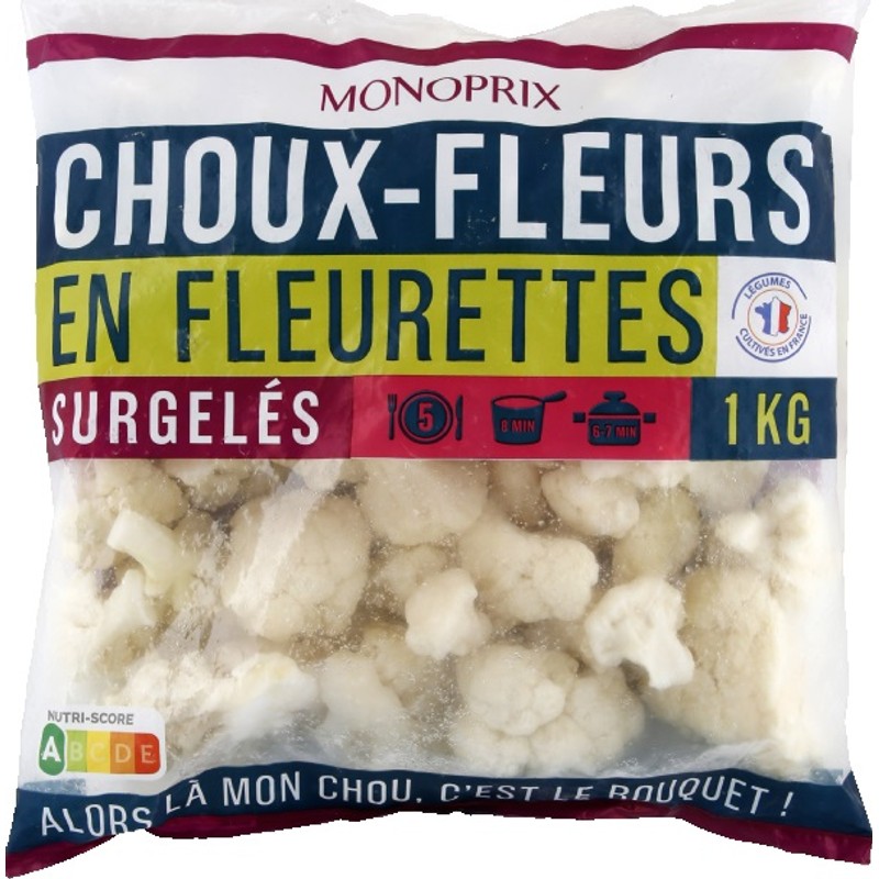 Monoprix Choux-Fleurs en Fleurette surgelés 1kg