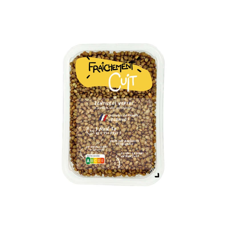 Lunor Lentilles vertes fraichement cuite 300g