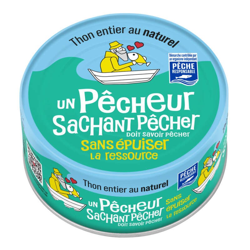 Un pécheur sachant pécher 1/4 Thon entier Pêche Responsable au naturel 140g