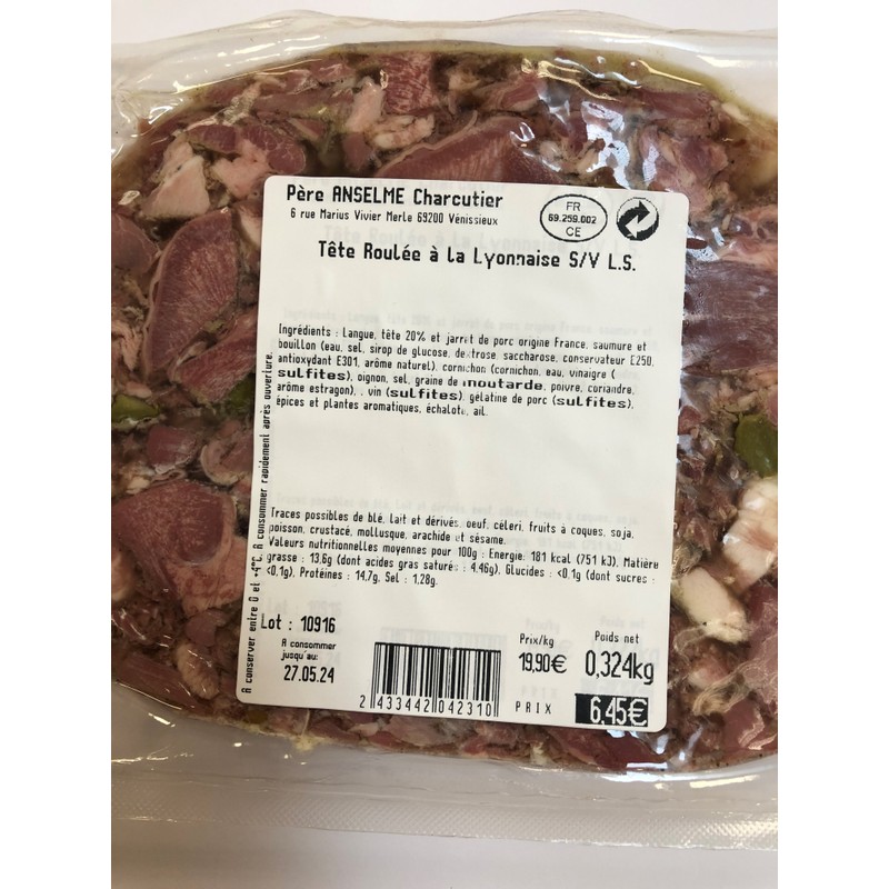 Père Anselme Charcutier Tête Roulée à la Lyonnaise