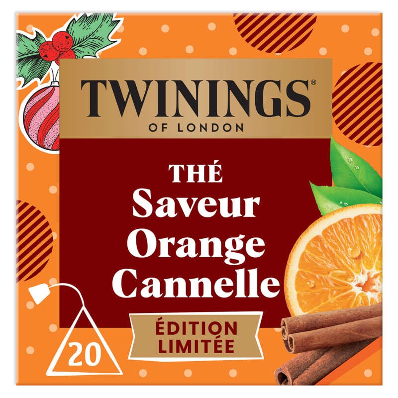 Twinings Thé Saveur Orange cannelle x20