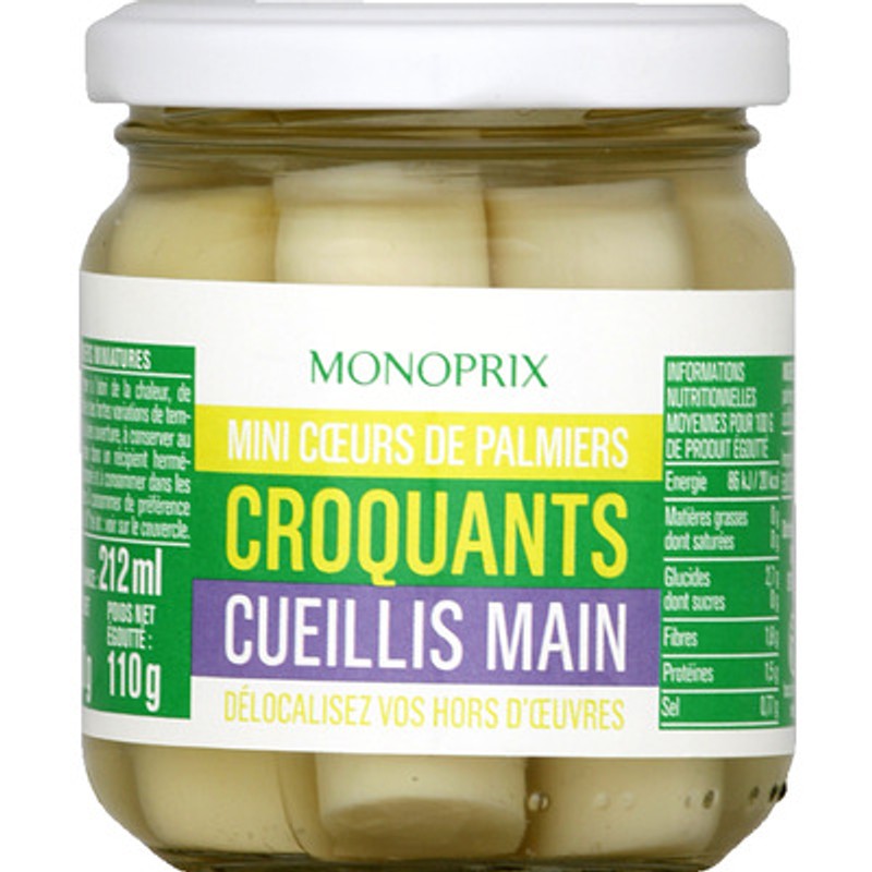 Monoprix Mini Cœurs De Palmiers 115g