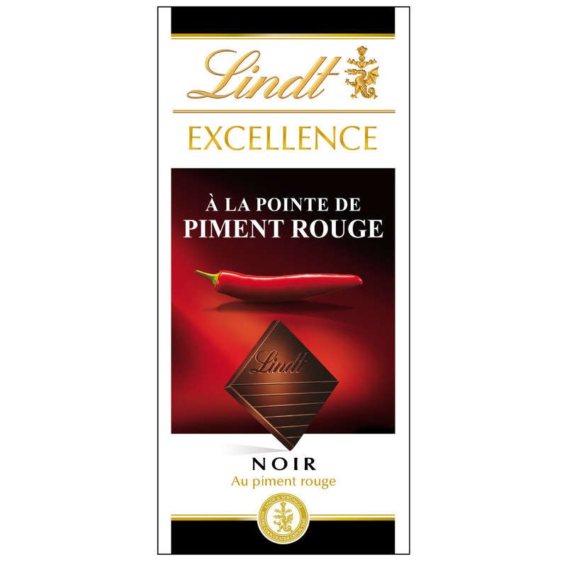 Lindt Excellence Chocolat Noir à la pointe de piment rouge 100g