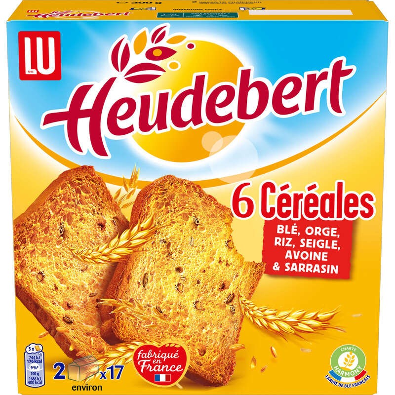 Lu Heudebert Biscottes 6 Céréales 300g