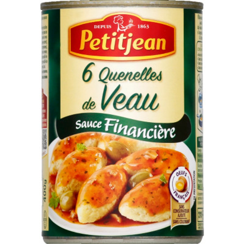 Petitjean Quenelles De Veau Sauce Financière 400g
