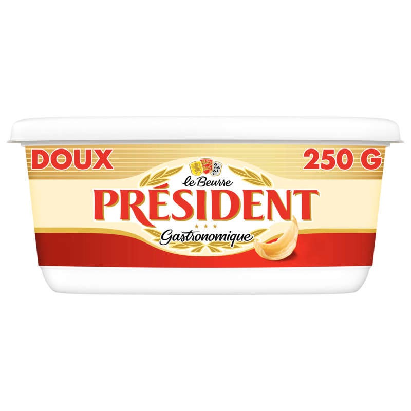 Président Beurre gastronomique doux 82% Mg 250g