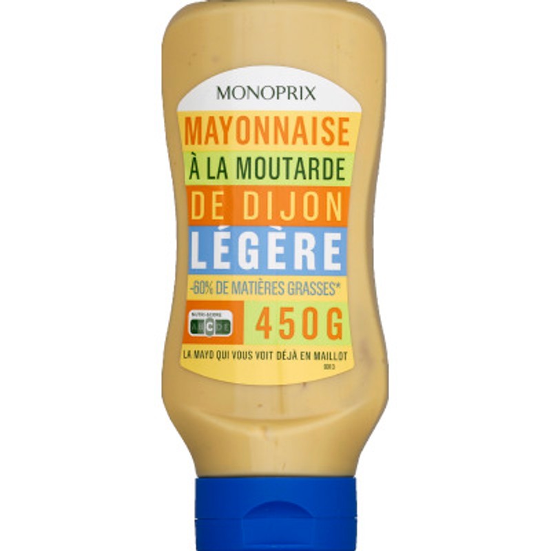 Monoprix Mayonnaise légère à la moutarde de Dijon 455g