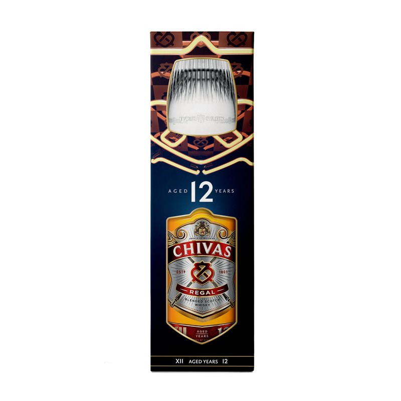 Chivas Coffret Verre + Whisky Blended Scotch 12 ans 40% 70cl