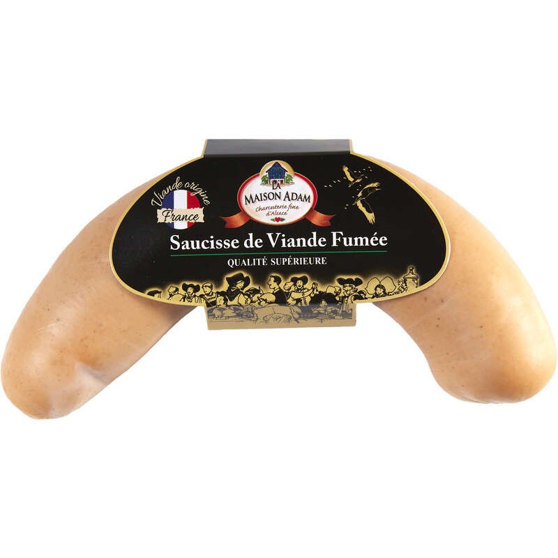 La Maison Adam Saucisse de Viande Fumée Qualité Supérieure 300g
