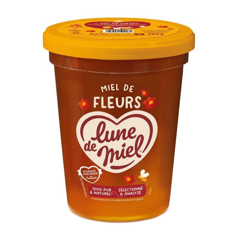 Lune De Miel Miel De Fleurs Liquide Pot Plastique 500g