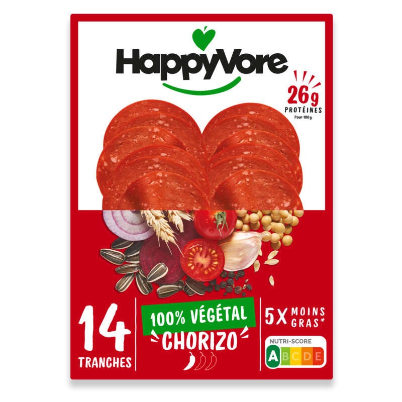 Happyvore Chorizo 100% Végétal 90g