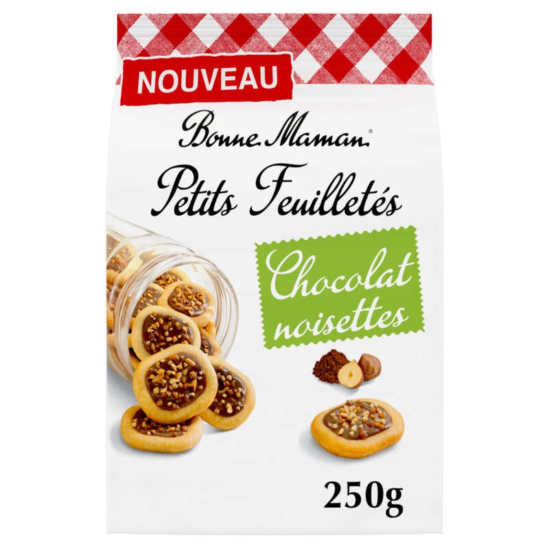 Bonne Maman Petits feuilletés chocolat noisettes 250g