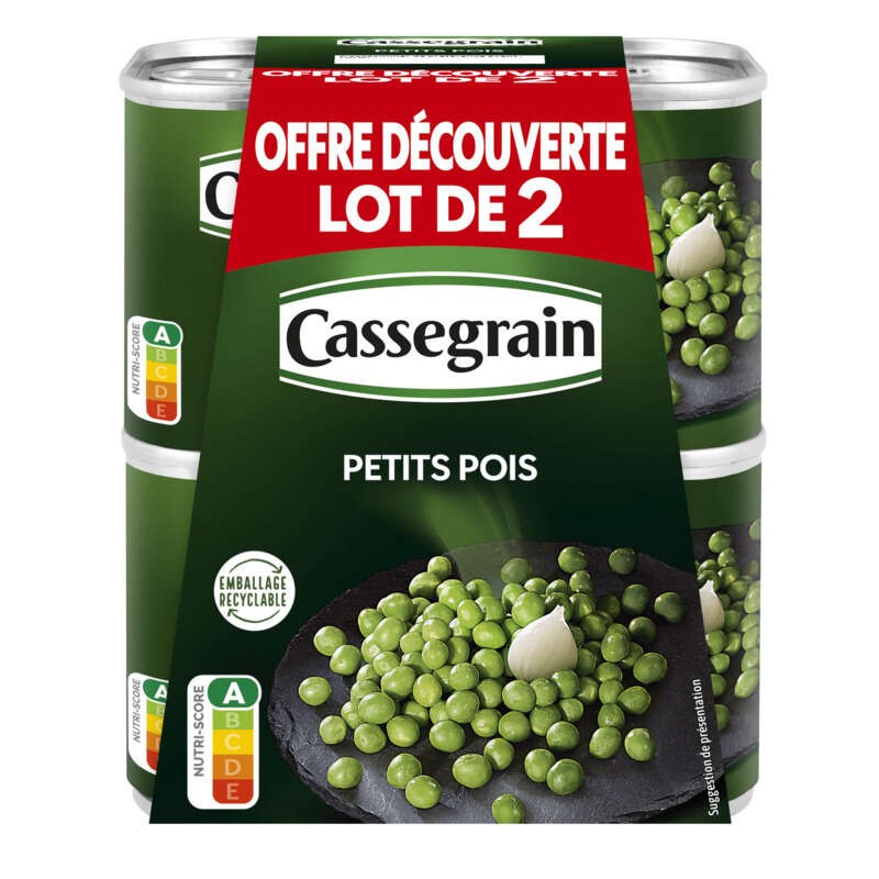 Cassegrain Petits pois 2x280g