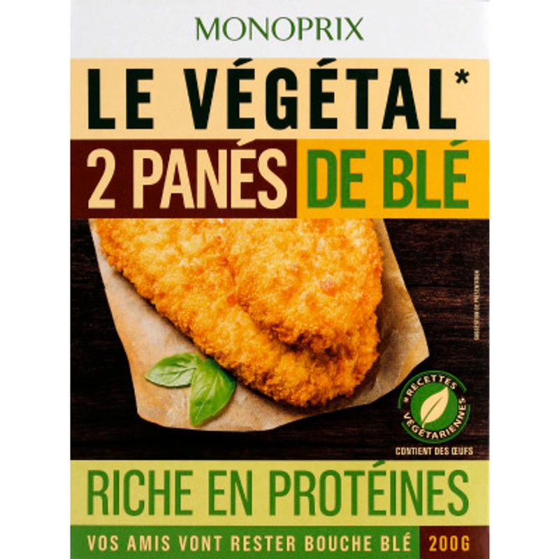 Monoprix Escalopes panées de blé x2 200g