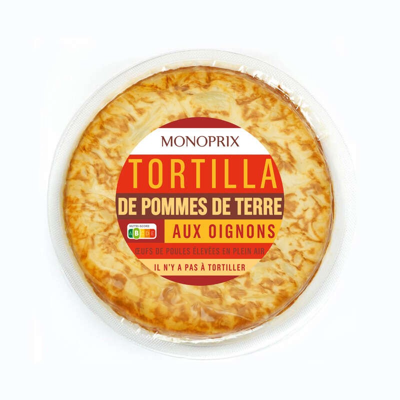 Monoprix Tortilla de pommes de terre aux oignons 500g