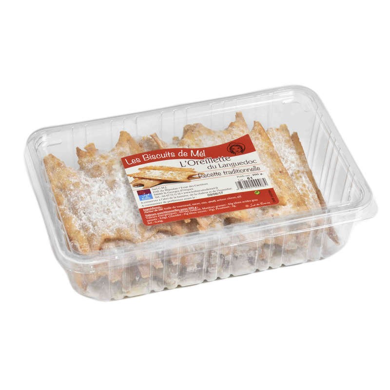 Les Biscuits de Mel Oreillette du Languedoc sucre glace 200g