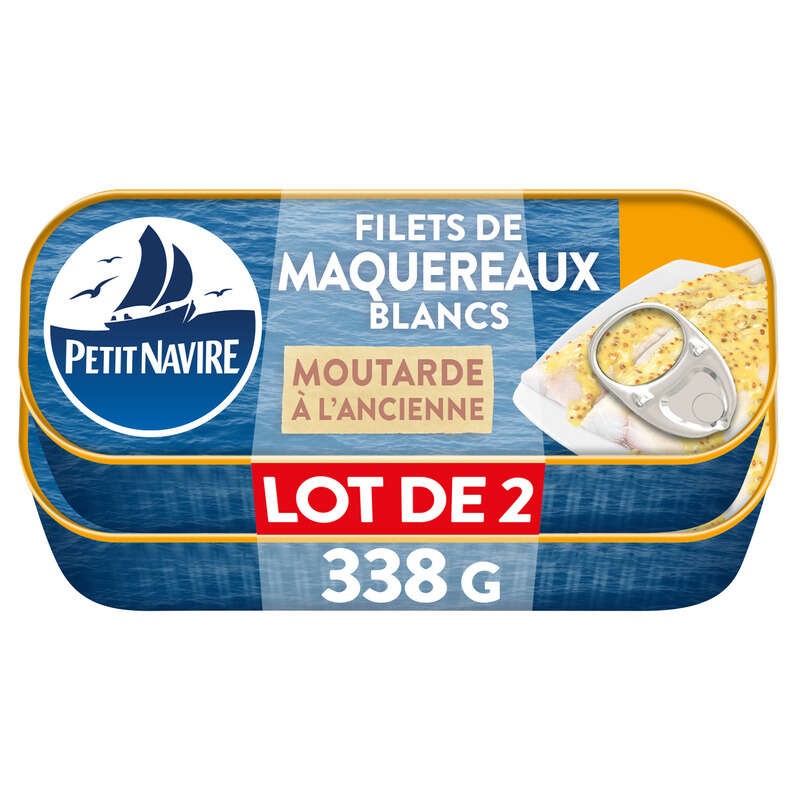 Petit Navire Filets Maquereaux moutarde à l'ancienne 2x169g