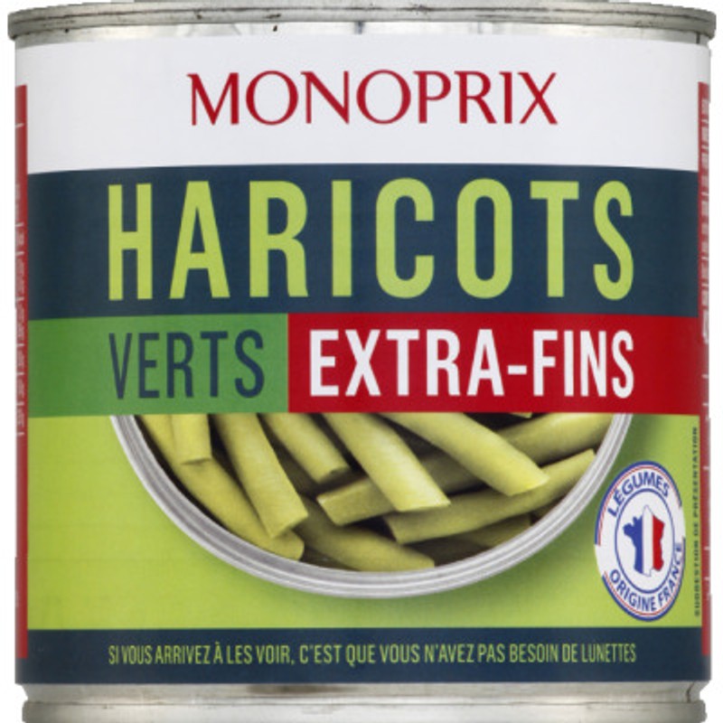 Monoprix Haricots Verts Extra-Fins 220g