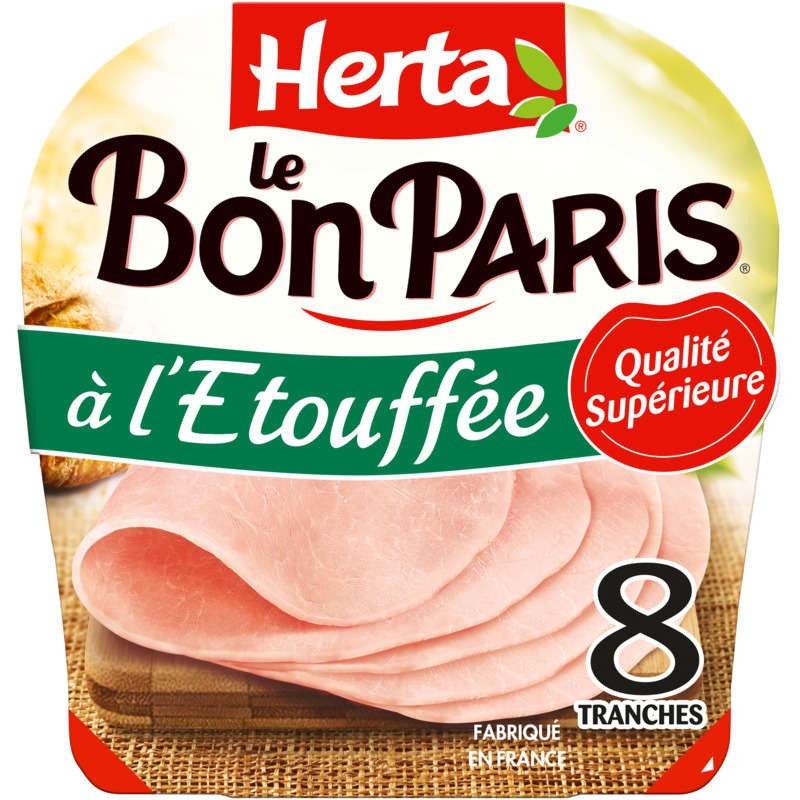 Herta Le Bon Paris Jambon à l'étouffée 8 tranches 340g