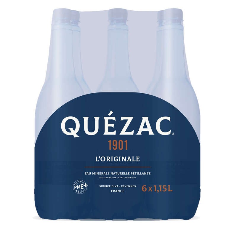 Quezac Eau Minérale Naturelle Gazeuse 6x1,15L