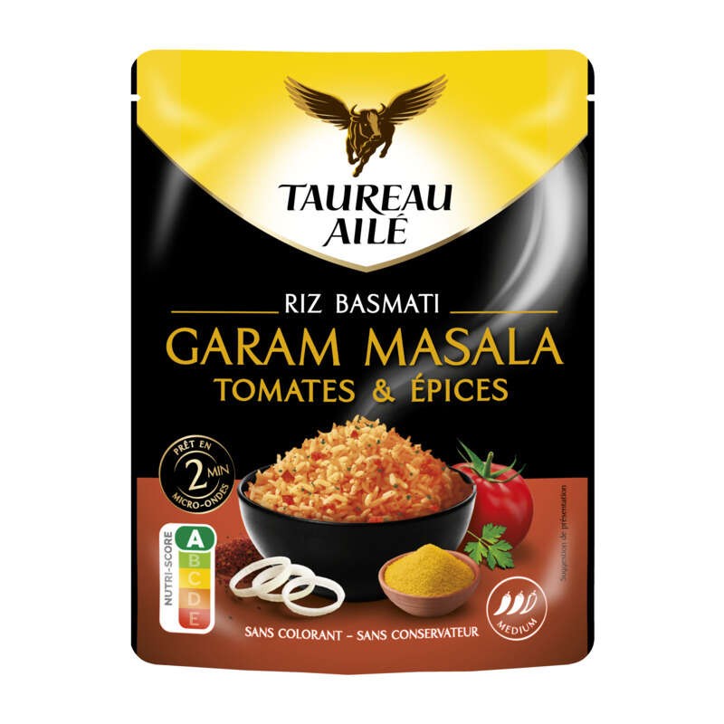 Taureau Aile Riz Garam Masala Tomates & épices 220g