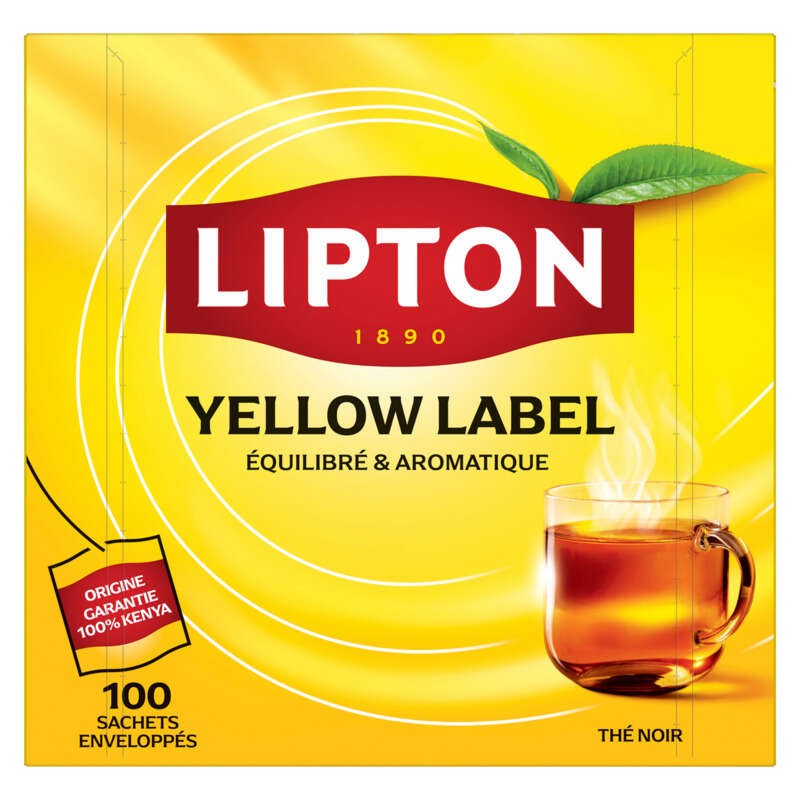 Lipton Yellow Label Thé Noir Origine Kenya x100 200g