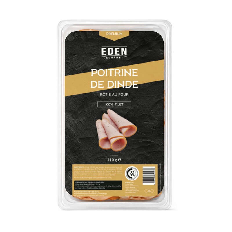 Eden Gourmet Poitrine de Dinde Rôtie au four 110g