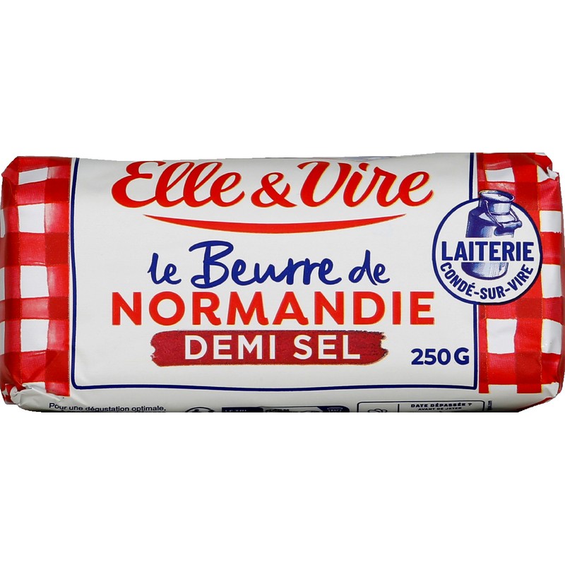Elle & Vire Elvir Beurre de Normandie Demi-Sel 250g