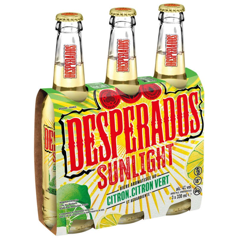 Desperados Sunlight citron & Citron vert 3x33cl