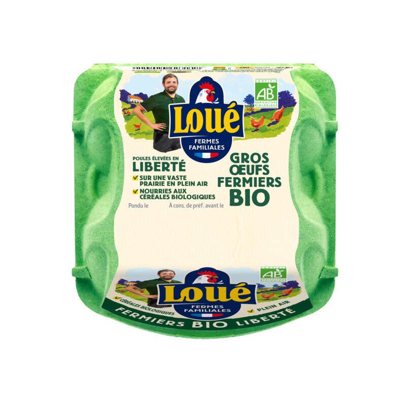 Loué Gros Œufs Fermiers Bio x4