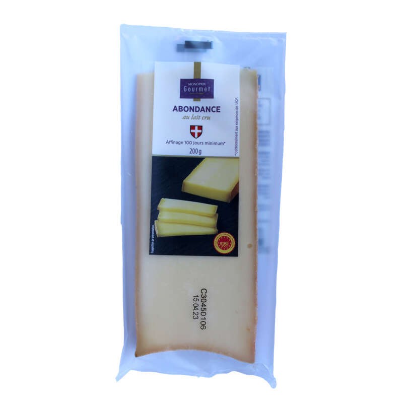 Monoprix Gourmet Abondance au lait cru 200g