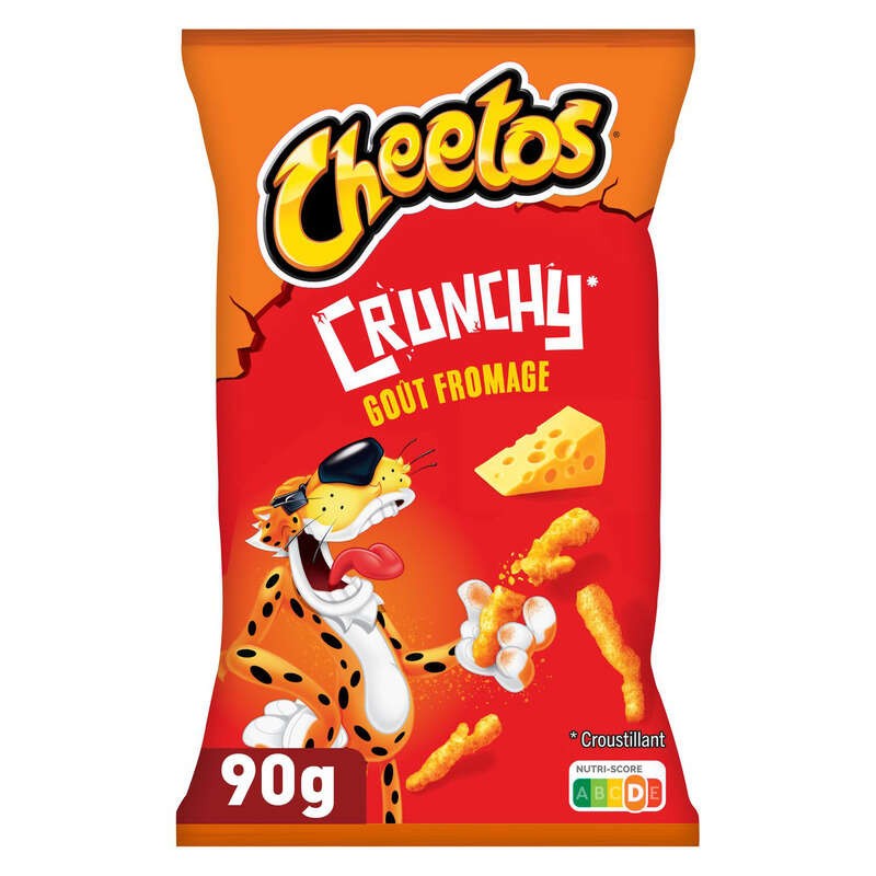 Cheetos Crunchy Biscuits Apéritifs Soufflés Goût Fromage 90g