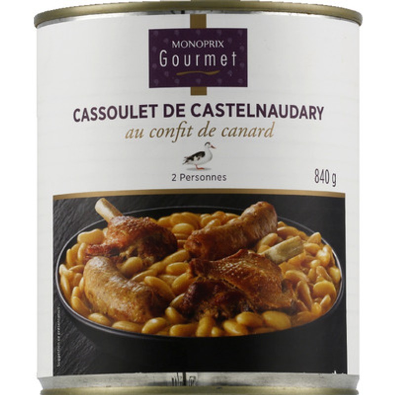Monoprix Gourmet Cassoulet de Castelnaudary au confit de Canard 840g
