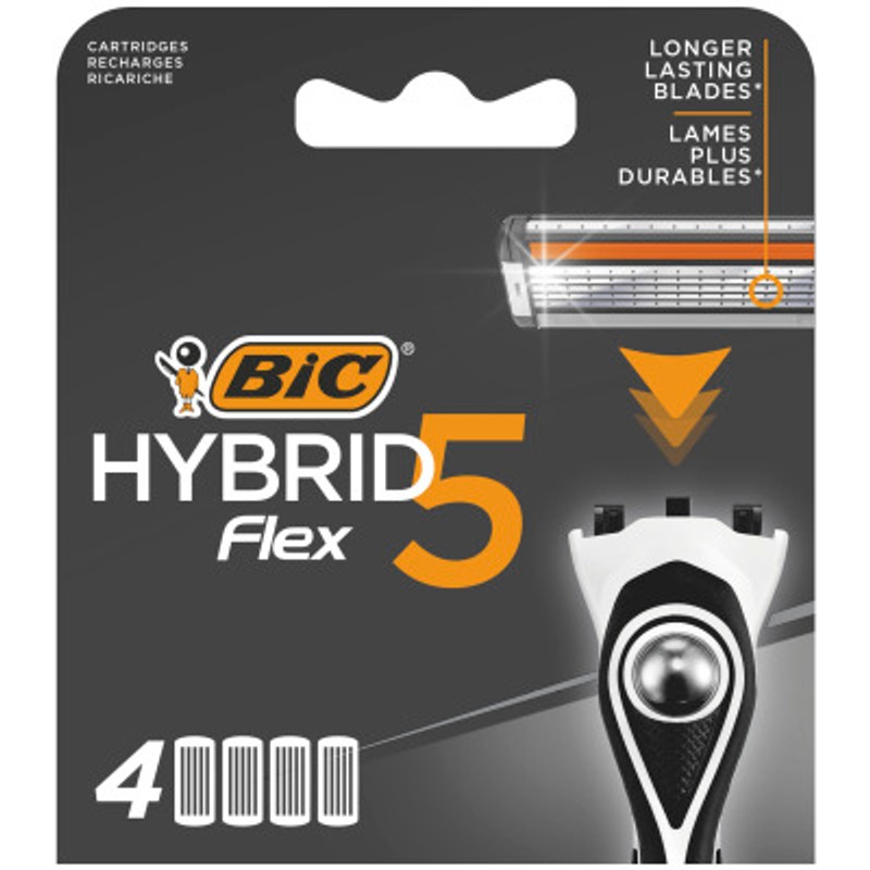 Bic lames rasoir Homme hybrid 5 flex x4