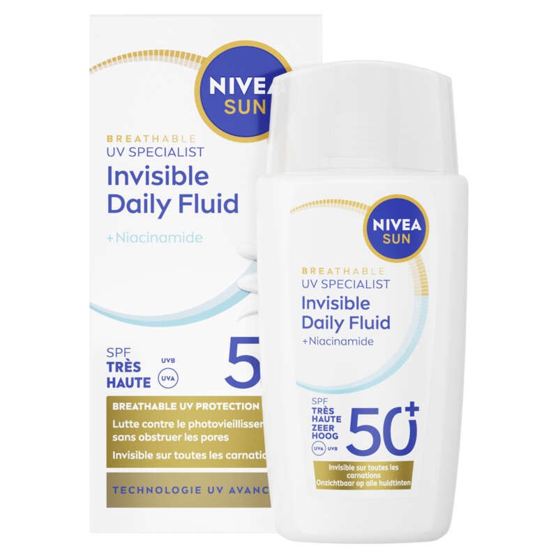 Nivea Crème protection solaire visage Fluide FPS 50+ Daily Invisible 40ml