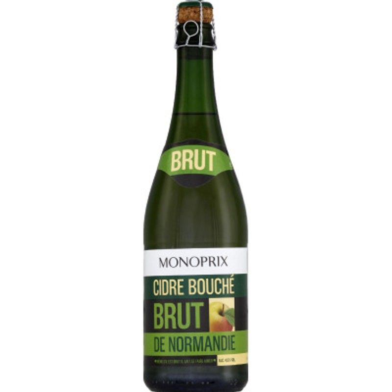 Monoprix Cidre de Normandie brut bouché 75cl