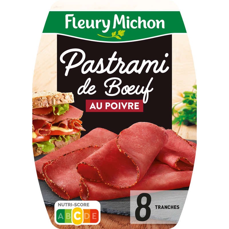 Fleury Michon Pastrami De Bœuf Au Poivre x8