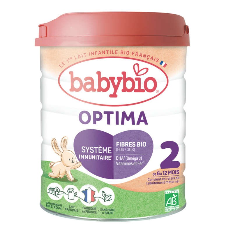 Babybio Lait Optima 2 de 6 à 12 mois 800g