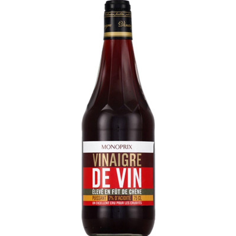 Monoprix Vinaigre de vin élevé en fût de chêne puissant 7% d'acidité