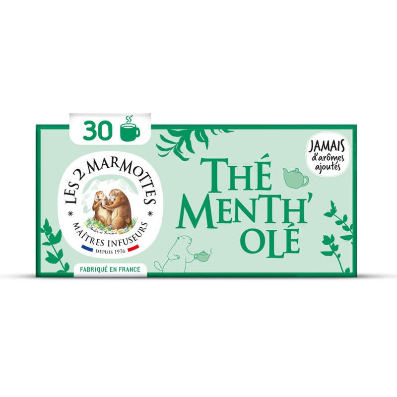Les 2 Marmottes Thé Menth'olé x30