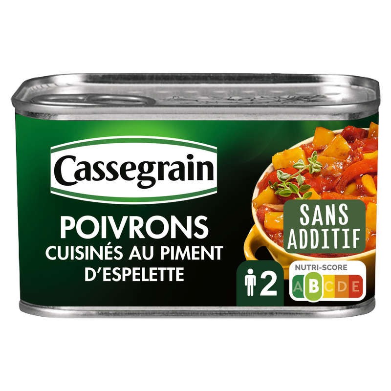 Cassegrain Poivrons Cuisinés Au Piment D'Espelette 375g