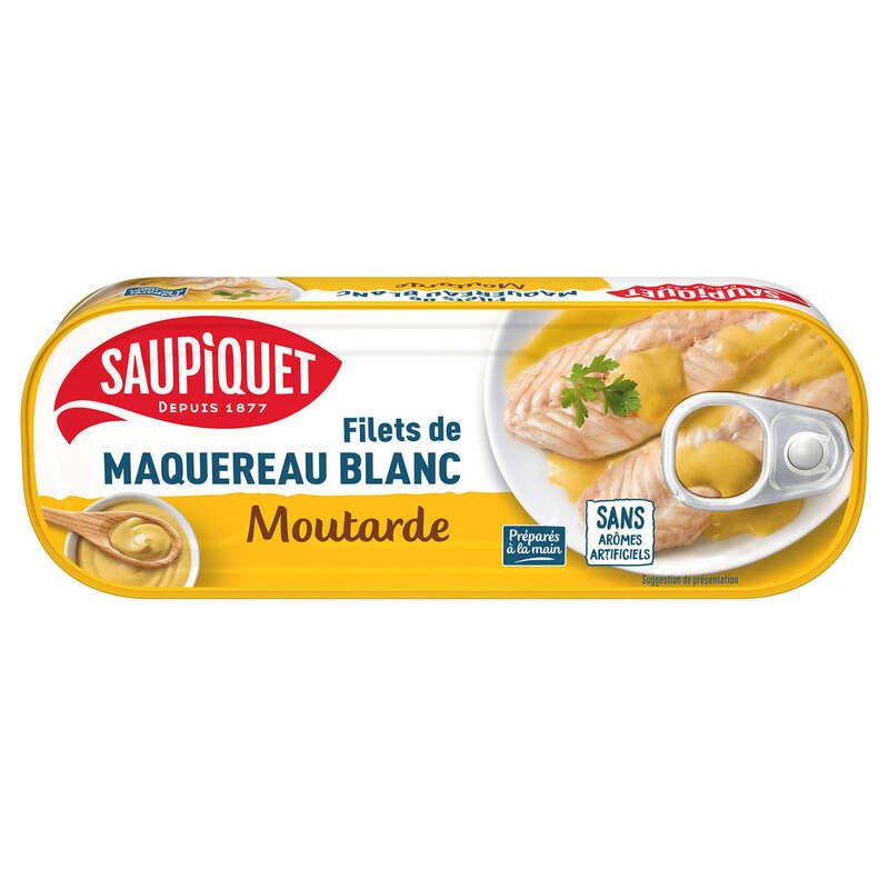 Saupiquet Filets de Maquereau Blanc Moutarde 169g