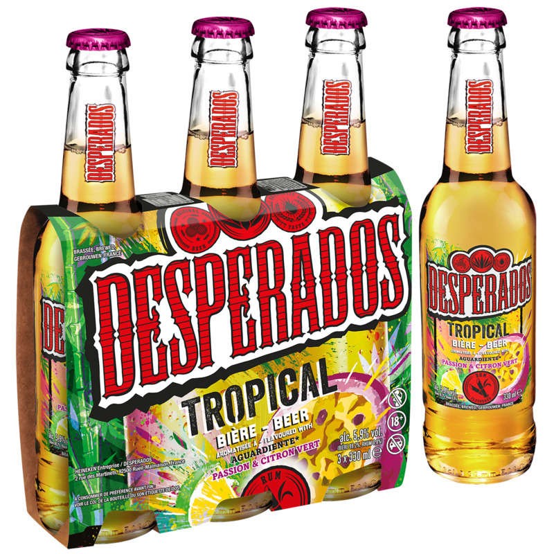 Desperados Tropical Bière Aromatisée Tropical Rhum 5°9 3x33cl
