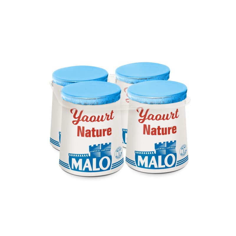 Malo Yaourt nature pot carton 4x125g
