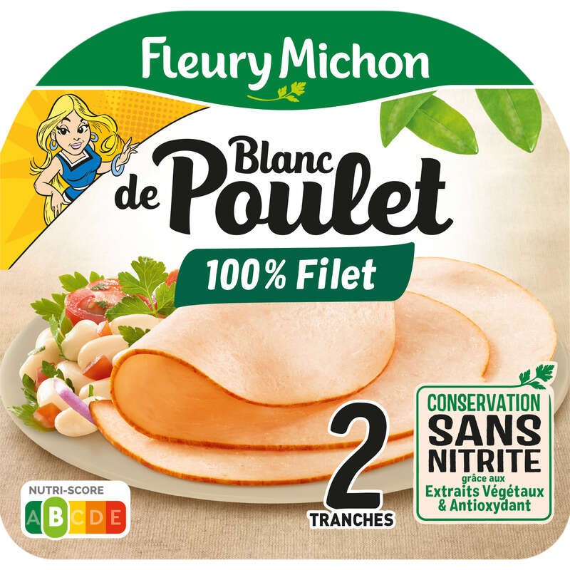Fleury Michon Blanc De Poulet x2 Tranches 65g