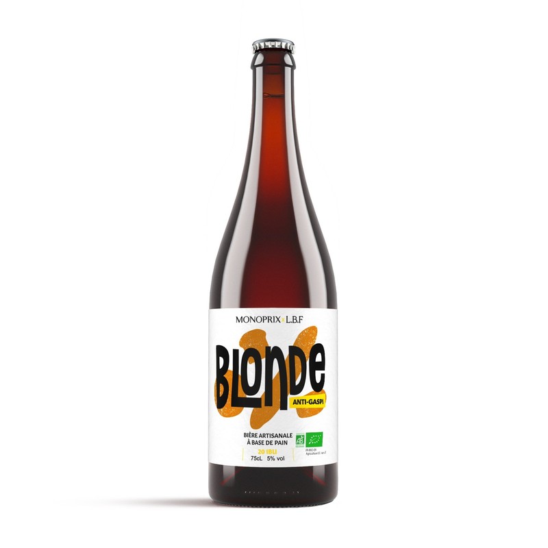 Monoprix Bière blonde au pain 75cl