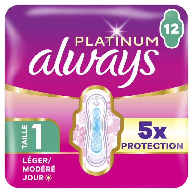 Always Platinum Flux Léger/Modéré Jour Taille 1 x12