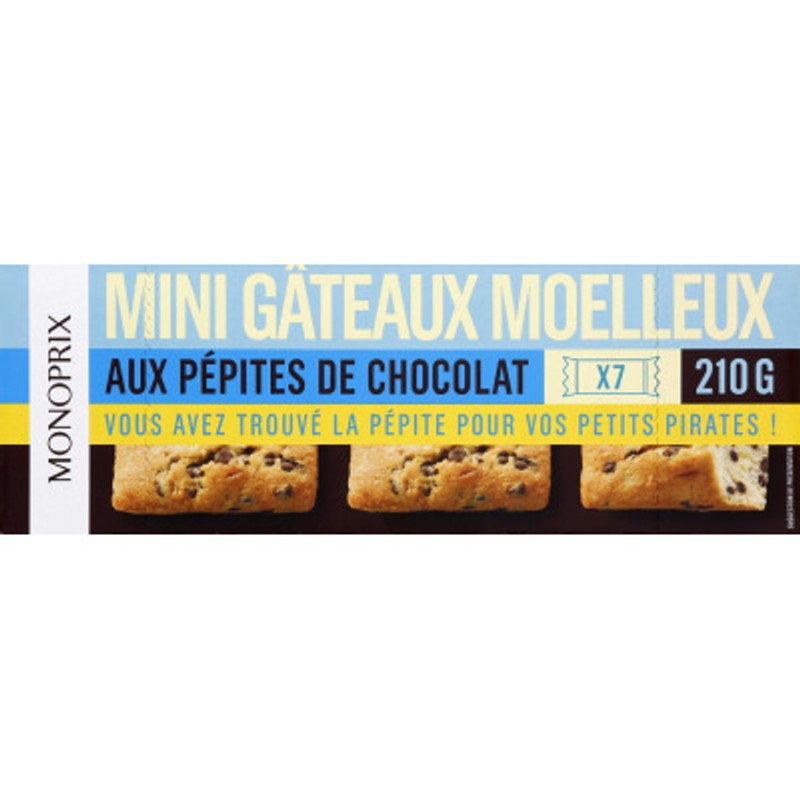 Monoprix Mini Gâteaux Moelleux Aux Pépites De Chocolat 210g