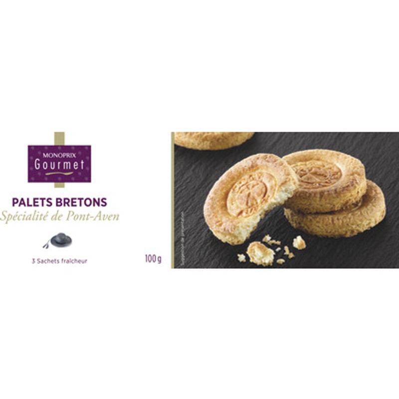 Monoprix Gourmet Palets bretons spécialité de Pont-Aven 100g